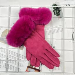 Candy Color Plus Velvet Thicken Women Keep Warm Gloves Fashion Elegant Plush Wrist Winter Cycling Drive Touch Screen Gloves