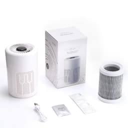 Air Purifier Smoke Odor Negative Ion Generator USB Portable Air Cleaner for Household HEPA Filter Efficient Purifying Air