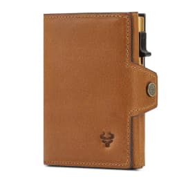 HUMERPAUL Smart Pop Up Card Wallet for Men RFID Genuine Leather Card Case Slim Women Zip Coin Purse with Notes Compartment