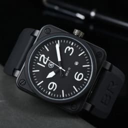 Square Automatic Mechanical Watch, Stylish Casual Timepiece with Day-Date Calendar for Men