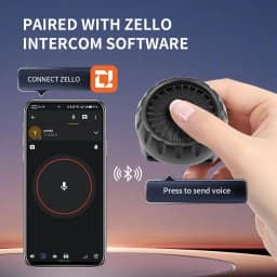 Wireless Bluetooth PTT Walkie Talkie Control Button for ZELLO Microphone Speaker for iOS Android Phone Car Motorcycle Voice CaLL