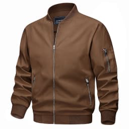 TACVASEN Mens Spring Fall Thin Daily Jackets Lightweight Casual Windproof Zip Pockets Coats Biker Outwear Outdoor Male
