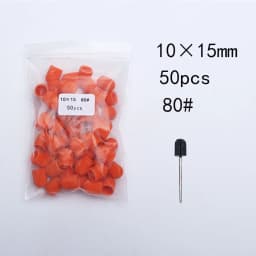 50PCS Green Nail Sanding Caps Bands With Rubber Drill Polishing Nail Art Rotating Remove Burrs Manicure Pedicure Accessory Tool