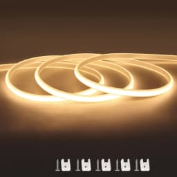 Super Bright 220V 110V COB LED Strip Light 288LEDs/m Flexible Kitchen Lamp RA90 Waterproof LED Tape With EU US Power Plug 1M-35M