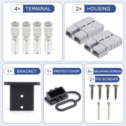 2pcs 50A 120A 175A Battery Power Connector Quick Plug Car Battery Charging Connectors 600V Forklift Electrical Cable Connectors