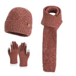 3pcWinter Knitted Hat Scarf Gloves Set for Women Men Cold Proof Ear Protection Scarf Warm Skullies Beanie Outdoor Cycling Skiing