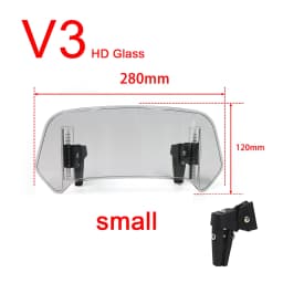 Universal Motorcycle Windshield Extension Adjustable Spoiler Clamp-On Windscreen Deflector For BMW KAWASAKI YAMAHA HONDA SUZUKI