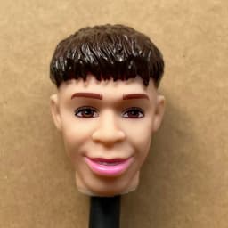1/6 Scale Male Doll Head with Super White Beige Brown Skin for DIY Makeup Practice Collectible Figure Accessory Part
