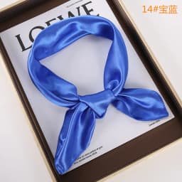 Solid-color Square Scarf single-color Imitation Silk Small Square Plain Glossy Satin Color Tween Performance Silk Scarf SJ19