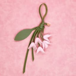 Multi-color Purple Pu Leather Flower Pendant Hanger Lavender Pu Flower Keychain Weave Fashion Bag Charm Car Keyring