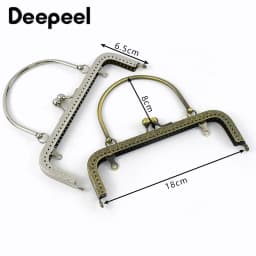 1/2/5Pcs Deepeel 18cm Metal Square Smooth Bag Handle Women Purse Frame Handbag WovenBag Chain DIY Handmade Sewing Accessories