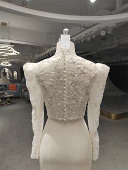 Bride Accessories Long Sleeve High Neck Shinny Jacket Of Wedding Dresses For Girls To Wear