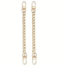 2Pcs Bag Extender Chain Gold Purse Chain Short Purse Strap Flat Handbag Replacement Extender Strap Short Bag Chains