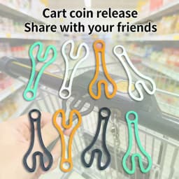 10Pcs Shopping Cart Token Keychain - Supermarket Trolley Unlocking Tool 3D Printed Portable & Reusable Compact Sturdy Design