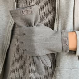 Suede Man Winter Keep Warm Touch Screen Gloves Fashion Add Cashmere Outdoor Windproof Mens Gloves Leisure Cycling Gloves
