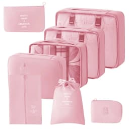 8Pcs Travel Organizer Set Portable Folding Suitcase Packing Cubes for Clothes Shoes Tidy Pouch Luggage Storage Bags