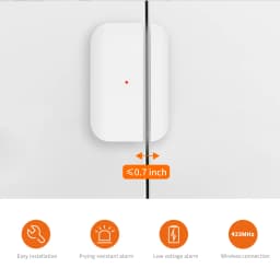 Staniot 5-Year Battery Life Contact Sensor Door and Window Open/Closed Detectors 433Mhz Smart Home Wireless Magnetic Sensor