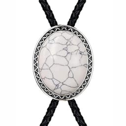 Natural Stone Scorpion Bolo Tie for Man Indian Cowboy Western Cowgirl Leather Rope Zinc Alloy Necktie