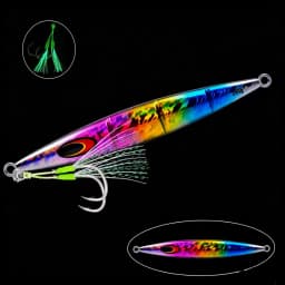 200g Long Casting Slow Sinking Fishing Lures Jigging Hard Wobblers Artificial Baits Luminous Vertical Fishing Lure Fishing Jig