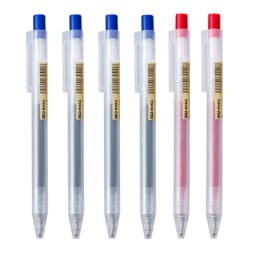 0.5mm Press Gel Pen Blue/Black/Dark Blue/red Ink MUJIs Refills Rod Handle Ballpoint School Office Student Writing Stationery