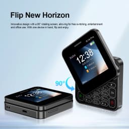 SERVO Mini Mobile Phones Rotating Screen 2G GSM Dual SIM Standby 2.4" Display Speed Dial Blacklist Magic Voice Small Phone