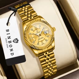 BINBOND Original Couple's Quartz Watches Luminous Waterproof Men's Women's Watch Mujer Reloj Ofertas Hoy Relogios Casal