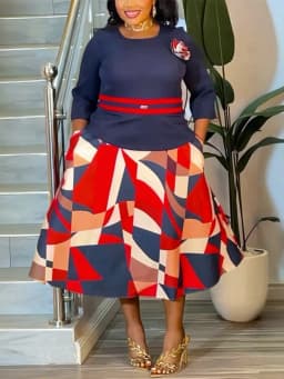 Elegant African Dresses for Women Dashiki Ankara Print Office Lady Outfit Robe Plus Size Turkey Evening Party Long Dress 2026