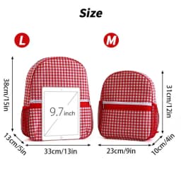 School Backpack Toddler Gingham Cute Backpack for Girls Kids 12" for Preschool Kindergarten 15" for High School Teenagers
