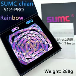 sumc 12 speed bike chain crescent chain road bike mountain bike chain 126 links ultra light bike chain for Shimano