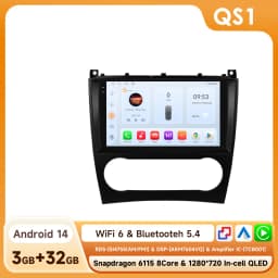 9" Hizpo 2Din Android Auto Car Radio for Mercedes Benz C-Class CLK W203 W209 S203 A209 W168 GPS DSP 4G CarPlay Snapdragon 6115