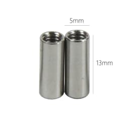 2pcs Stainless Steel Threaded Sleeves Screw Rob Tube 5mm Diameter with M4 Internal Thread Spare Part