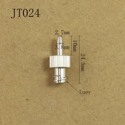 2PCS/Bag Tracheal Joint Glue Machine Tracheal Metal Adapter Pin Tube Connector Tracheal Extension Luer Adapter