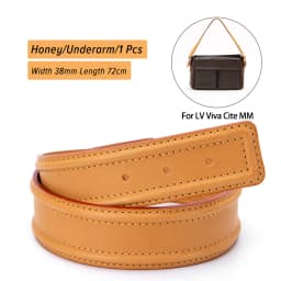 CRAZYSMITH Vachetta Leather Bag Strap Replacement for LV VIVA CITE PM MM Top Layer Cowhide Underarm Crossbody Purse Strap Bag