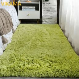 VIKAMA Simple Silk Wool Plush Carpet Bedroom Living Room Bed Blanket Solid Color High-Grade Soft Blanket Room Coffee Table Mat