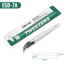 1Pc Anti-Static High Quality ESD Tweezers Replaceable Tweezers Tips Stainless Steel Body Carbon Fiber Conductive Plastic Tweezer