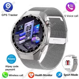 2026 New Smart Watch Men AMOLED Screen GPS Motion Track Heart Rate Blood Pressure Bluetooth Call SmartWatch IP68 Waterproof Ht22