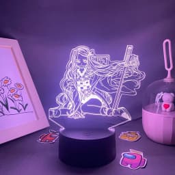 Anime Demon Slayer Figure 3D LED Neon Nightlights Birthday Gift for Friends Otaku Bedroom Decor Manga Lava Lamp Kimetsu No Yaiba