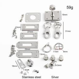 1/5Sets Stainless Steel Metal Rectangle Hanger Clasp Locks For DIY Craft Handbags Purse Bags Belt Buckles Hardware Accessories