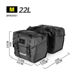 Rhinowalk Bicycle Side Pannier Bag 22-50L With Rain Cover Bike Rear Rack Trunk Luggage Saddle Bag Cycling Travel MTB Accessories