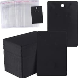 20sets Paper Necklace Cards Holders Earring Display With Self Adhesive Bags Necklace Packing For Diy Findings Jewelry Packaging