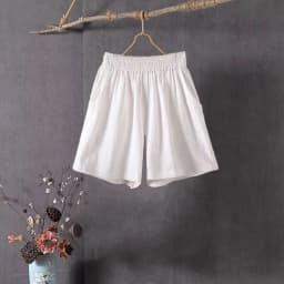 Cotton Linen Loose Fit Summer Thin White Casual Pants High Waist Nine Points Harlan Pants for Women Commute Sle Korean Version