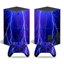 For X-box Series X Console and 2 Controllers Skin Sticker Geometric Lattice Protective Vinyl Decal Full Set for XSX Skin