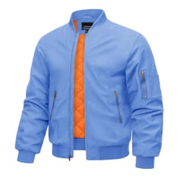 MAGCOMSEN Jacket Men Warm Zip Up Winter Padded Coat Casual Baseball Jackets Pilot Windbreaker Varsity Jackets