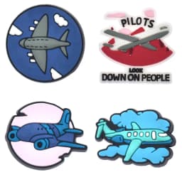 Plane Shoe Charms for Crocs Accessories PVC Shoe Accessories Aircraft Badge Women Sandals Buckle Kids Pins Men Decoration Jeans