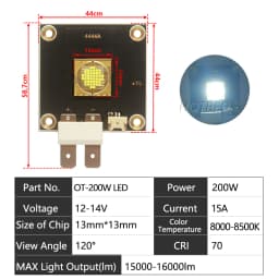 12V 36V LED Stage Light Chip 40W 60W 80W 120W 150W 200W 300W 400W Cold White Luminous For Moving Head Disco DJ Lamp Accessories