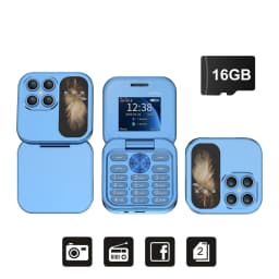 2026 NEW SERVO I17 Pro Mini Flip Mobile Phone 2 SIM Speed Dial Magic Voice Blacklist FM Radio 2G GSM Small Foldable Cellphones