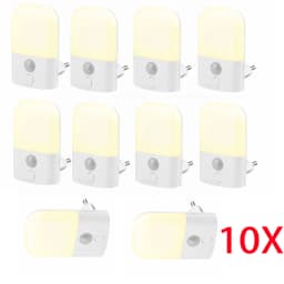 5 Brightness Levels, ON/OFF/AUTO Mode Night Light with Motion Sensor, Motion Activated Night Light