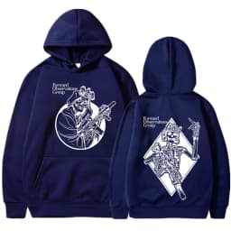 Forward Observations Group Hoodie Punk Skeleton Gothic Hoodies Men's Fashion Vintage Graphic Hooded Sweatshirt Streetwear