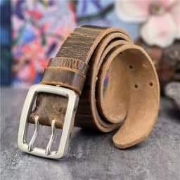 3.8CM Double Pin Stainless Steel Belt Buckle Thick Leather Belt Men Luxury Men's Belt Ceinture Men's Leather Belt Wide SBT0017