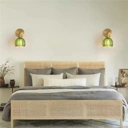 Modern Floral Glass Wall Lamp With a Switch For Bedroom Room Decoration Study Led Lights Mirror Light Nordic Wall Sconce